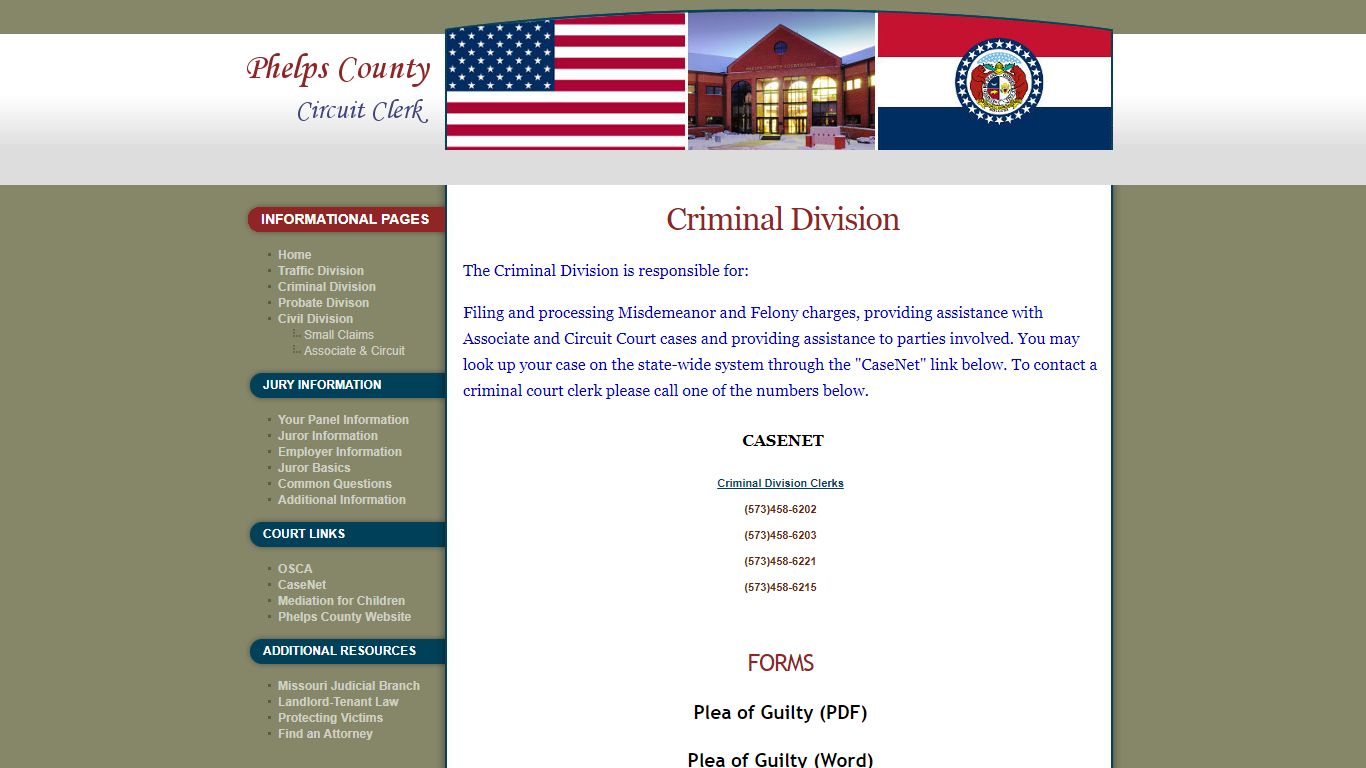 Criminal Division - Phelps County